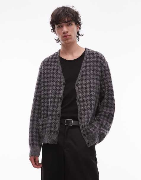 AllSaints - Zain - Cardigan grigio a quadri - view 1