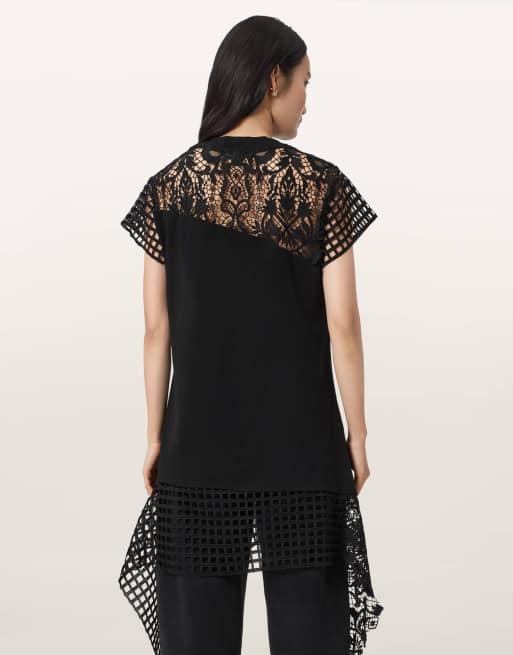 AllSaints - Zala - Robe t-shirt - Noir, 3 de 7