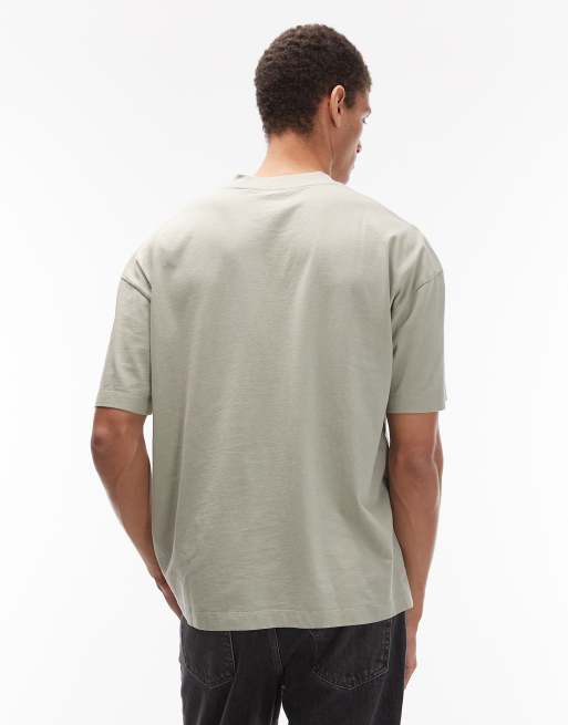 AllSaints - Zander - Gevlokt T-shirt in lichtgroen, 3 van 5