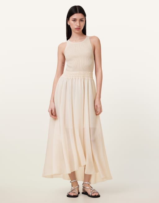 AllSaints - Zenia - Jurk in amandelwit
