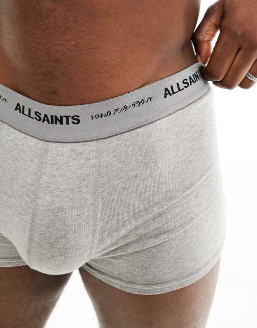 AllSaints – Zestaw 2 par bokserek w różnych kolorach, 3 z 4