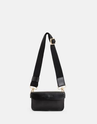 Zoe leather crossbody bag in black