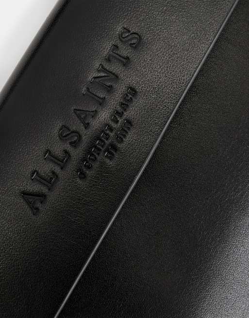 AllSaints - Zoe - Leren crossbody tas in zwart, 2 van 4