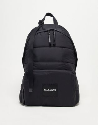 AllSaints Zone quilted backpack in black