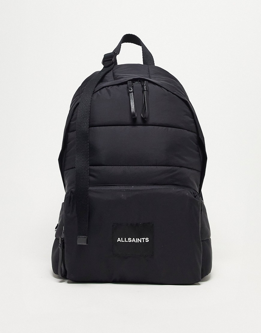AllSaints Zone quilted backpack in black