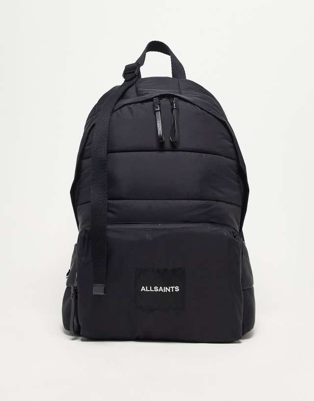 AllSaints Zone quilted backpack in black