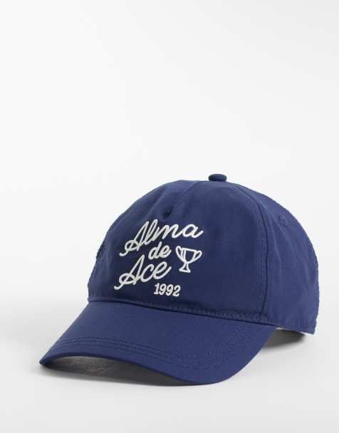 Alma De Ace 100% cotton 'Trophy 92' logo cap in navy - view 1