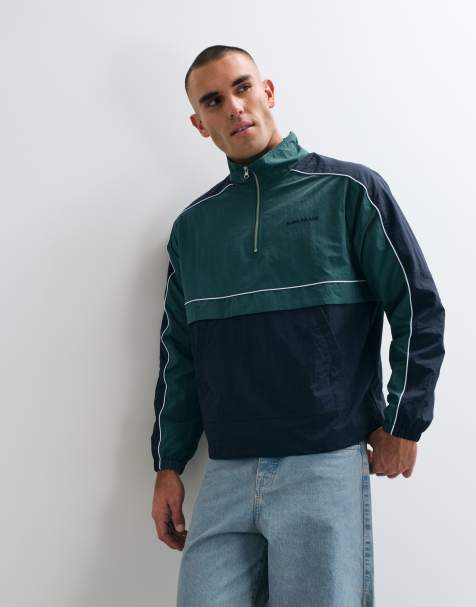 Alma De Ace 100% nylon Zoya quarter zip jacket in green - view 1
