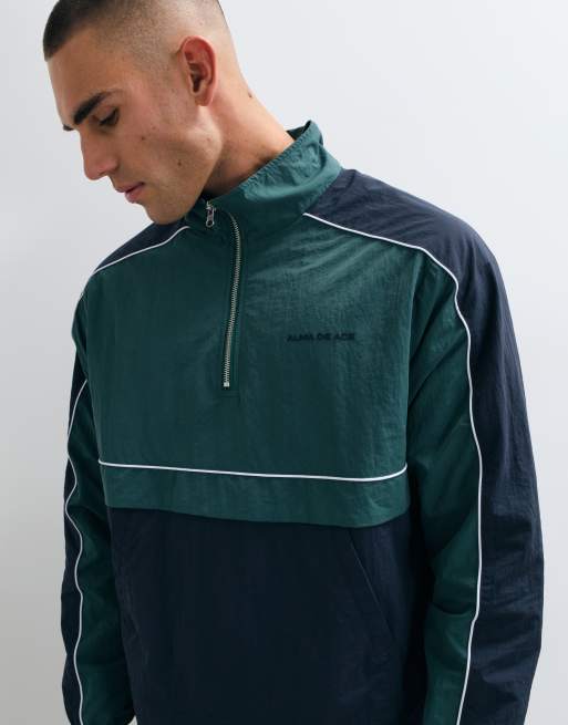 Alma De Ace 100% nylon Zoya quarter zip jacket in green, 2 of 5