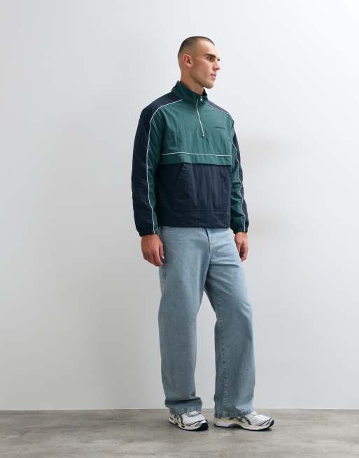 Alma De Ace 100% nylon Zoya quarter zip jacket in green, 3 of 5