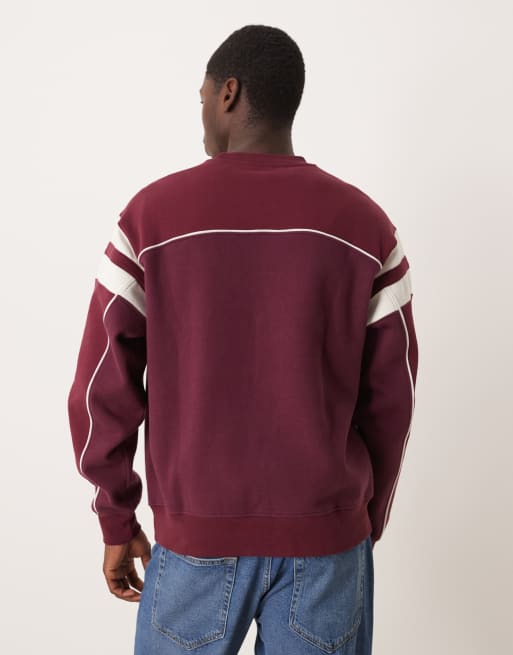 Alma de Ace - Brooklyn - Sweatshirt met kleurvlakken in bordeauxrood, 3 van 5