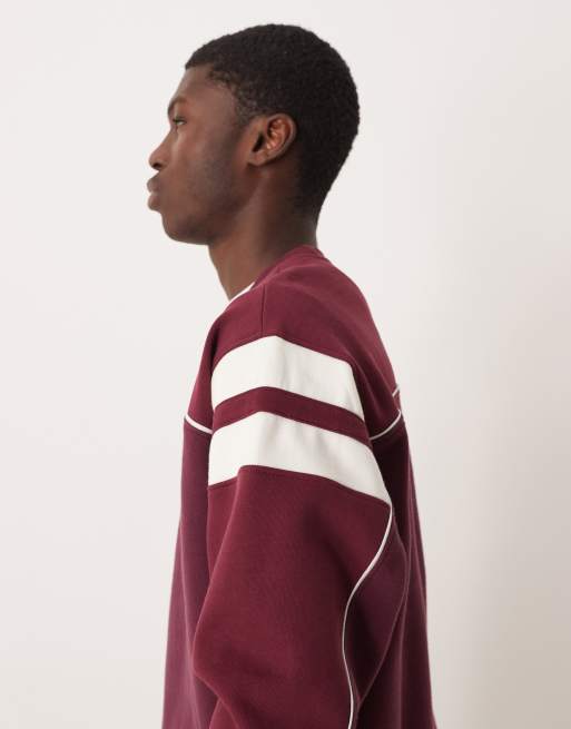 Alma de Ace - Brooklyn - Sweatshirt met kleurvlakken in bordeauxrood, 4 van 5