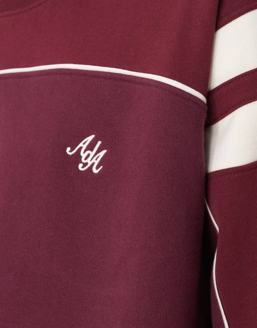 Alma de Ace - Brooklyn - Sweatshirt met kleurvlakken in bordeauxrood, 5 van 5