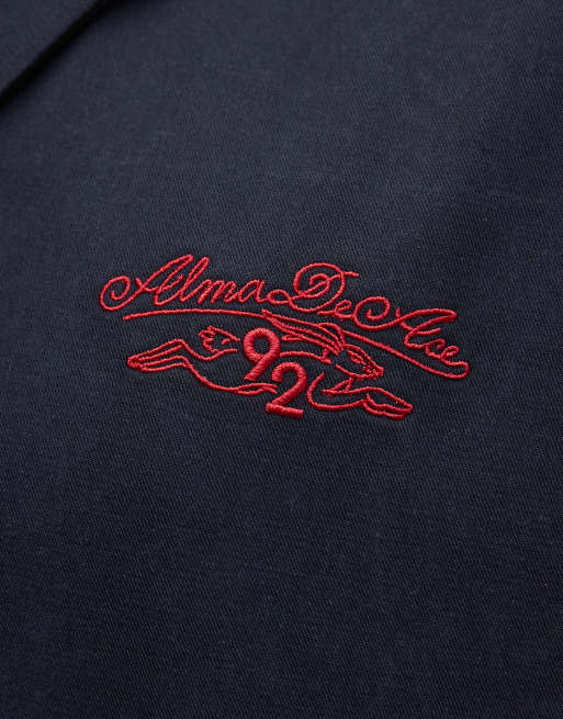 Alma De Ace - Chemise avec logo et broderie au dos - Bleu marine, 4 de 5