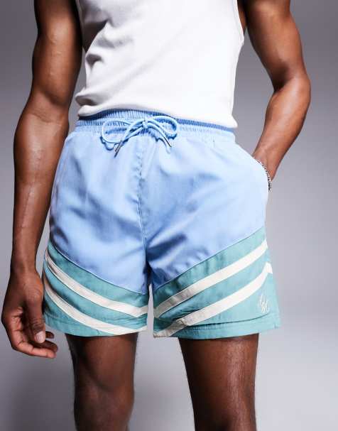 Alma De Ace colour block shorts in blue - view 1