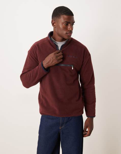 Alma De Ace - Felio - Bordeaux pullover-fleece med halv lynlås - view 1