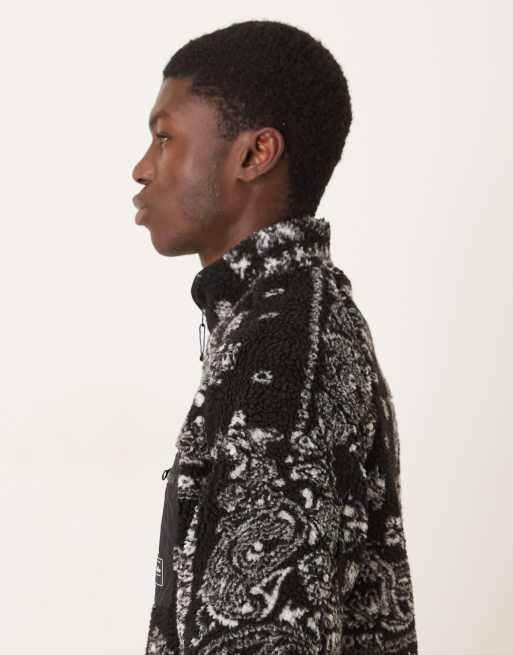 Alma De Ace fenta perla borg jacket in black paisley, 4 of 5