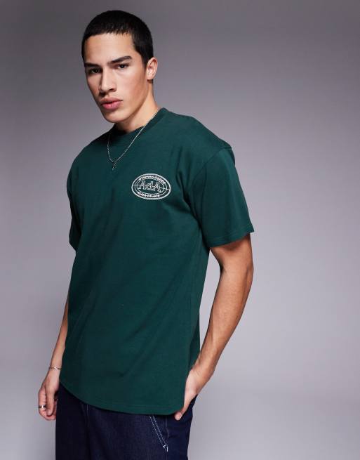 Alma De Ace graphic back print 240gsm t-shirt in green, 4 of 4
