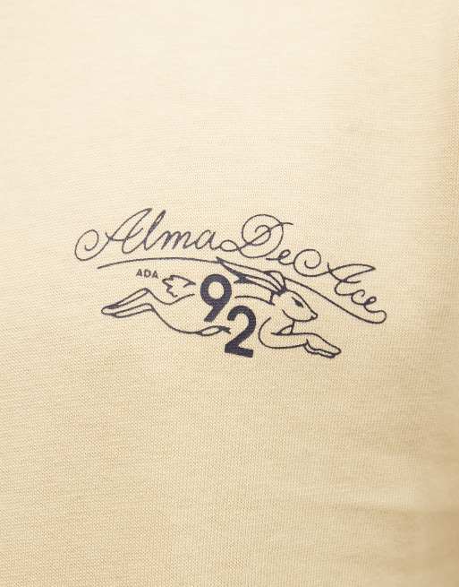 Alma de Ace - Hare Sports - T-shirt avec logo imprimé au dos - Jaune, 4 de 5