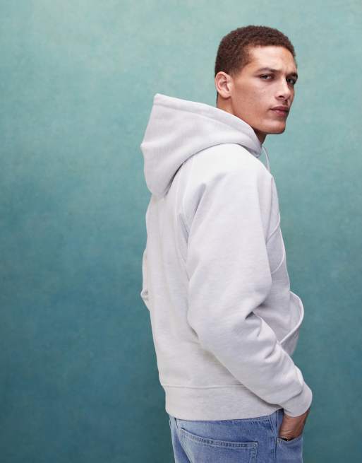 Alma de Ace hoodie with logo embroidery in gray heather , 2 of 4