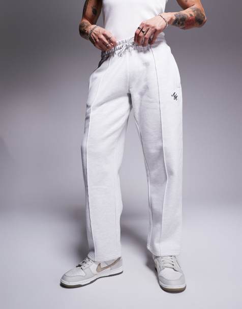 Alma de Ace - Joggingbroek met logo in gemêleerd grijs - view 1