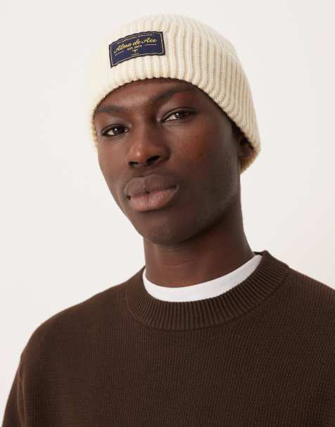 Alma De Ace knit beanie in off white - view 1