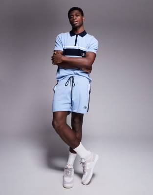 Alma De Ace Knitted Polo T-shirt In Blue