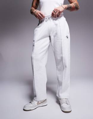 Alma De Ace Alma de Ace logo joggers in grey marl