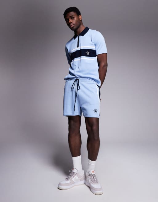 Alma De Ace logo knitted shorts in blue - part of a set, 2 of 5