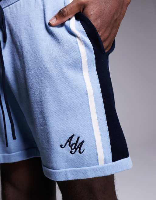 Alma De Ace logo knitted shorts in blue - part of a set, 4 of 5