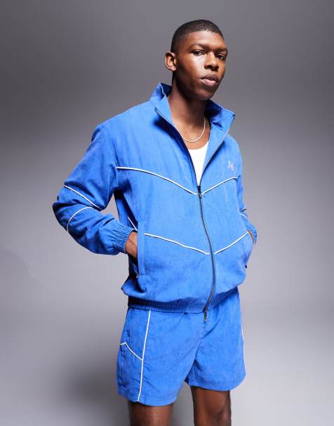 Alma De Ace logo track jacket co-ord in blue - view 1