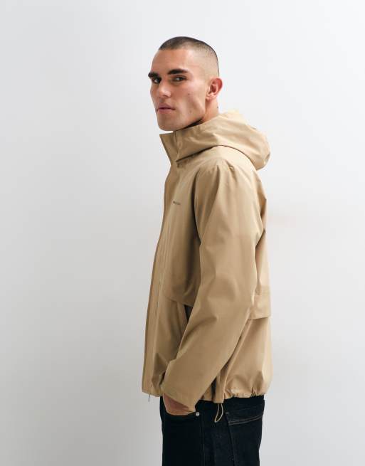 Alma De Ace Minta zip through windbreaker jacket in stone, 3 of 5