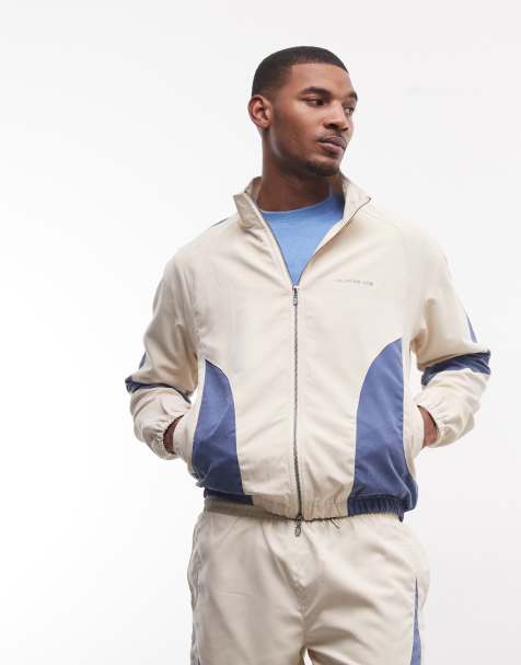 Alma De Ace panelled Pexa track jacket in white and blue (Part of a set) - view 1