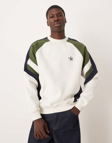 Alma De Ace peli colour block sweatshirt in off white - view 1