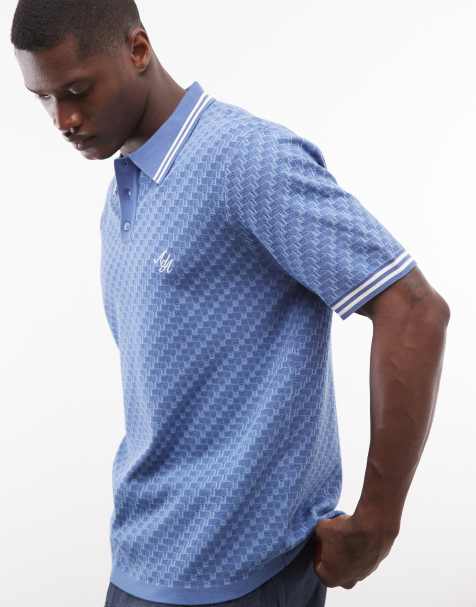 Alma De Ace rivea polo shirt in navy - view 1