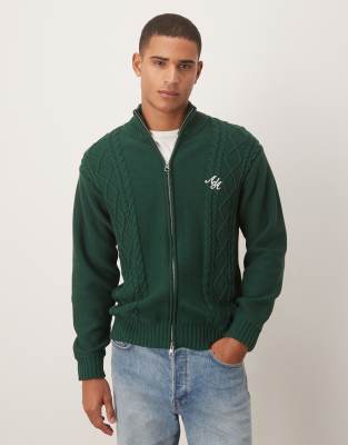 Alma De Ace Alma De Ace sila knitted jacket in forest green