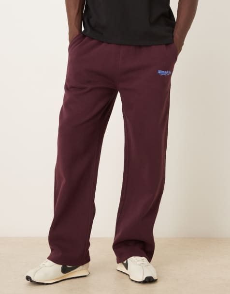 Alma De Ace sporting goods joggers in burgundy - view 1