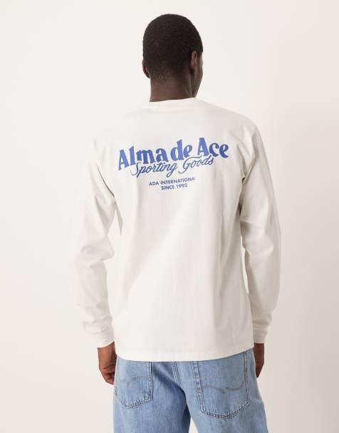 Alma De Ace sporting goods long sleeve t-shirt in off white - view 1