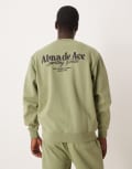 [Alma De Ace] Alma De Ace sporting goods sweatshirt in light green XS Light green