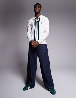 ALMA DE ACE STRIPE DETAIL KNITTED LOGO JACKET