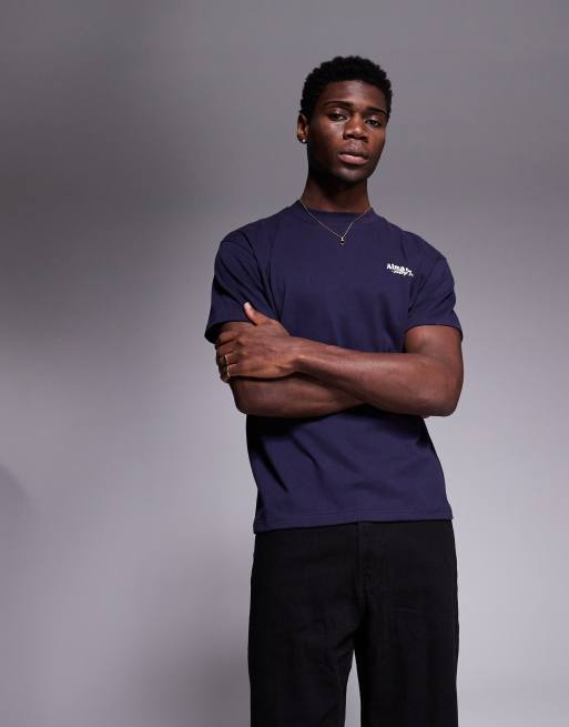 Alma de Ace - T-shirt blu navy con stampa del logo sulla schiena, 2 di 4