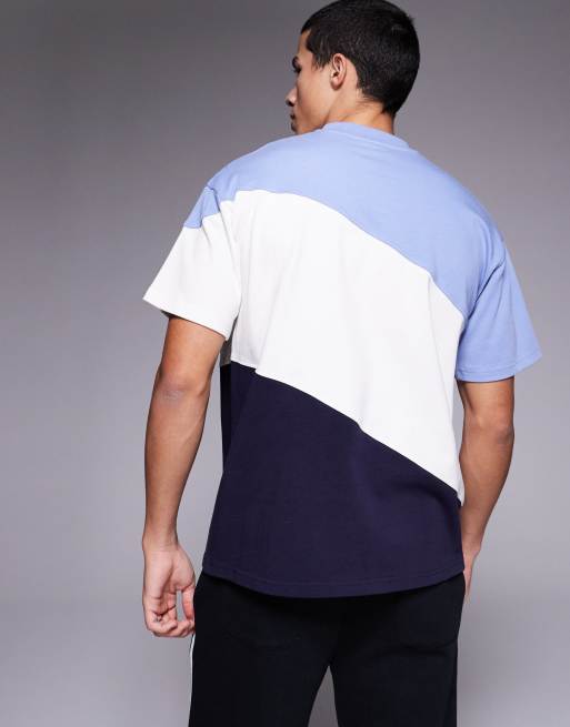 Alma De Ace – T-Shirt in Blau mit Blockfarben-Details, 240 g/m², 4 von 4