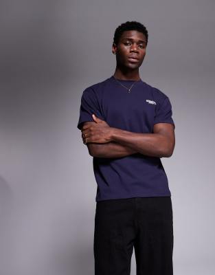 Alma De Ace T-shirt With Logo Back Print In Navy