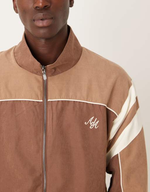 Alma de Ace - Vestra - Giacca sportiva colorblock beige con zip, 5 di 5