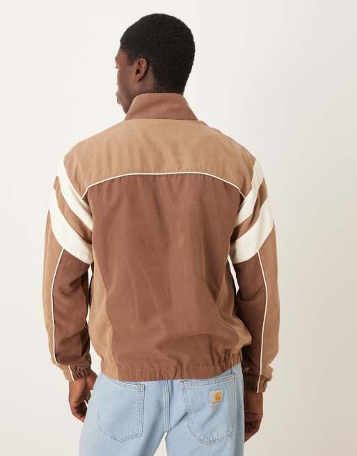 Alma De Ace – Vestra – Trainingsjacke in Beige mit Reißverschluss und Colourblock-Design, 3 von 5