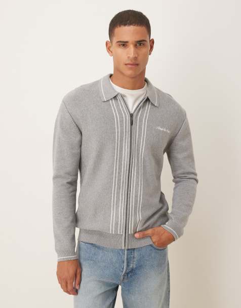 Alma De Ace zela knit jacket in dark gray - view 1