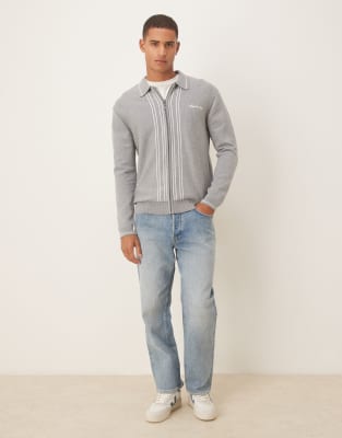 Alma De Ace Zela Knit Jacket In Gray