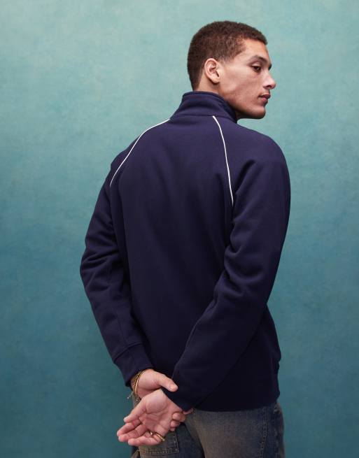 Alma de Ace zip up track jacket with contrast piping in navy - part of a set , 4 of 4