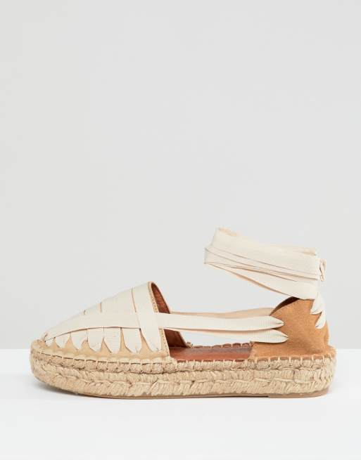 Espadrille ruban cheville sale