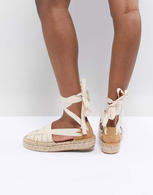 Alohas Jakarta Ribbon Ankle Tie Detail Espadrille ASOS